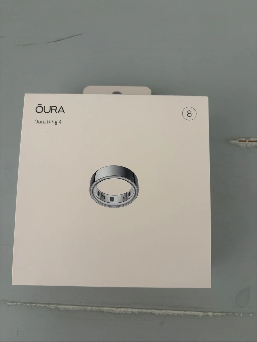 Oura Ring 4 Silver Finish Smart Ring (Size 8)